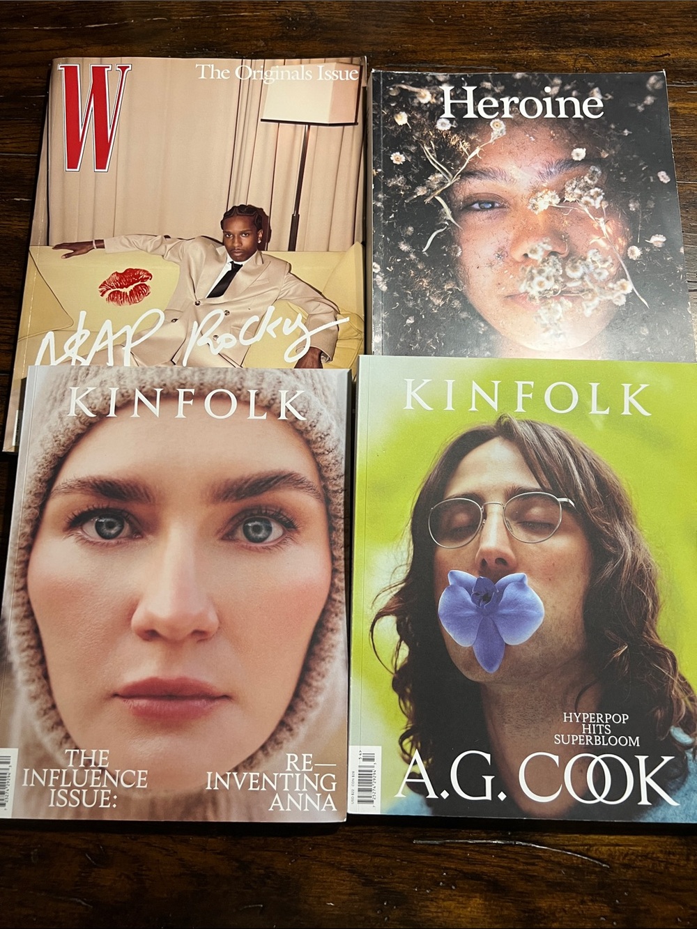 Lot of Fashion Magazines from 2024 (Kinfolk, W, Heroine)